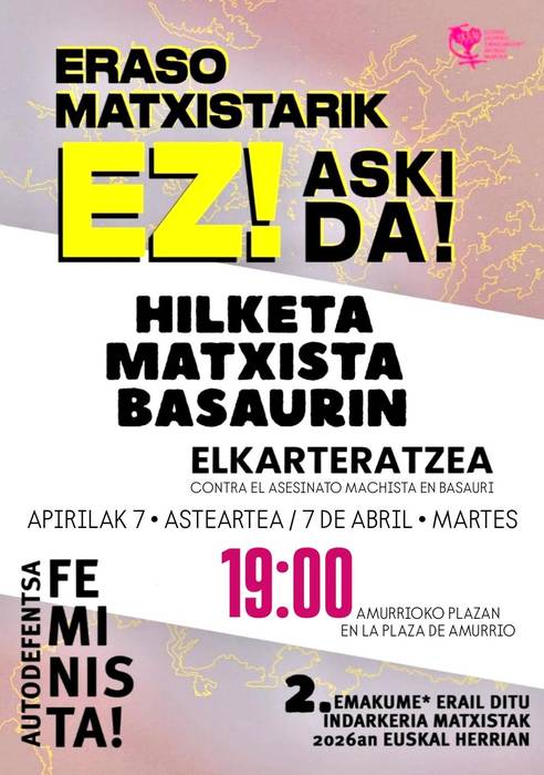 Basauriko hilketa matxista salatzeko elkarretaratzea