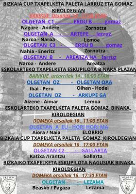 Eskolarteko pilota txapelketa