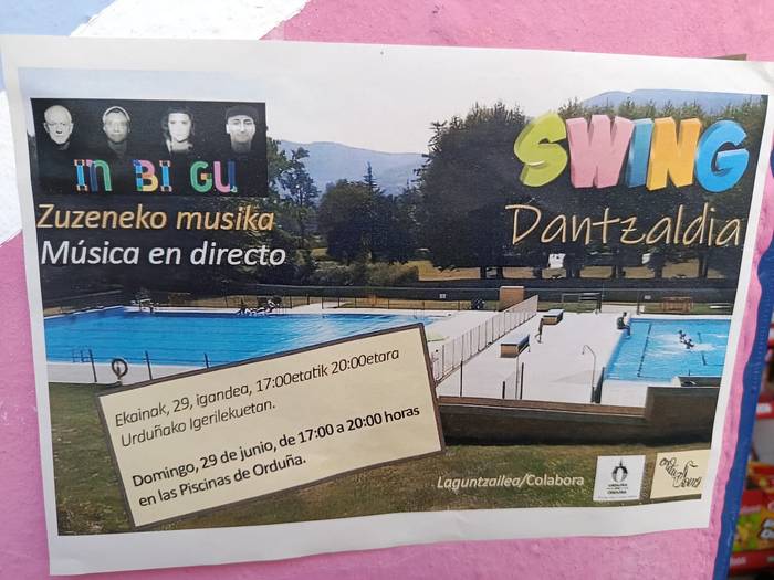 Swing dantzaldia Urduñako igerilekuetan