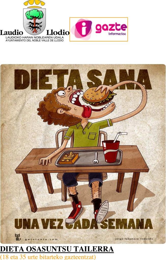 Dieta osasuntsuaren garrantzia zabaltzeko gazteentzako tailerra