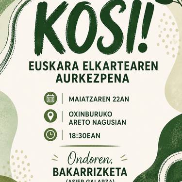Kosi! euskara elkartearen aurkezpena