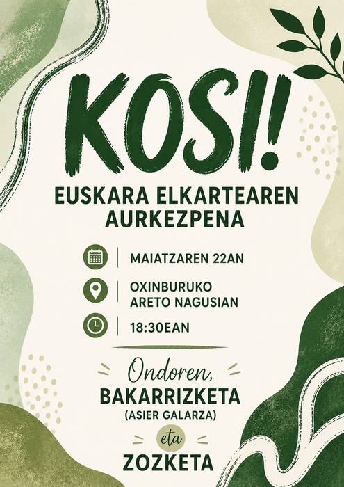 Kosi! euskara elkartearen aurkezpena