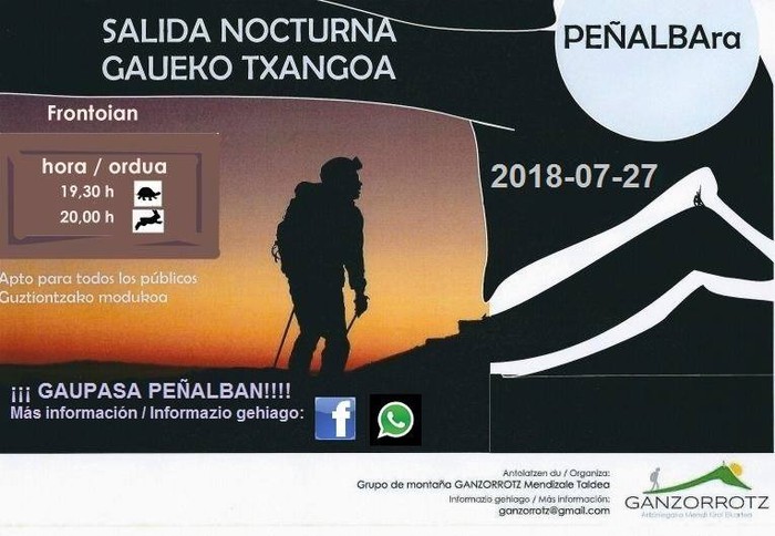 Peñalbara gaueko txangoa