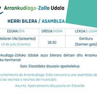 Elexaldeko disuasio-aparkalekuari buruzko herri bilera