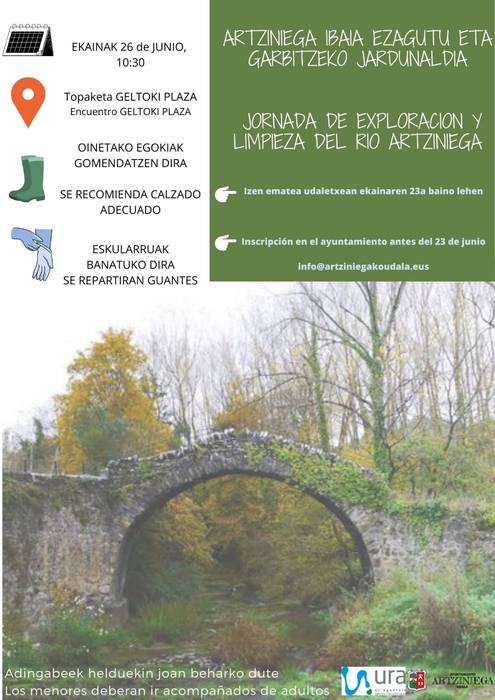 Artziniega ibaia ezagutu eta garbitzeko deialdia