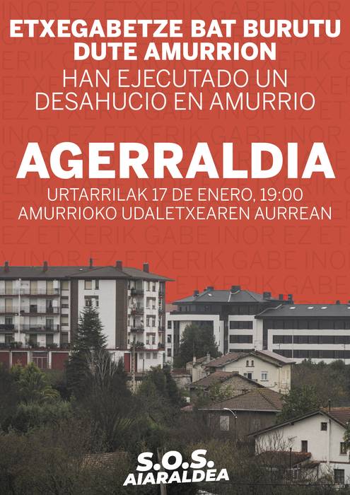 Etxegabetze bat salatzeko elkarretaratzea