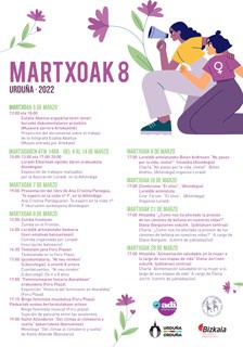 Emakumeen Nazioarteko Eguna aldarrikatzeko ekitaldiz betetako egitaraua