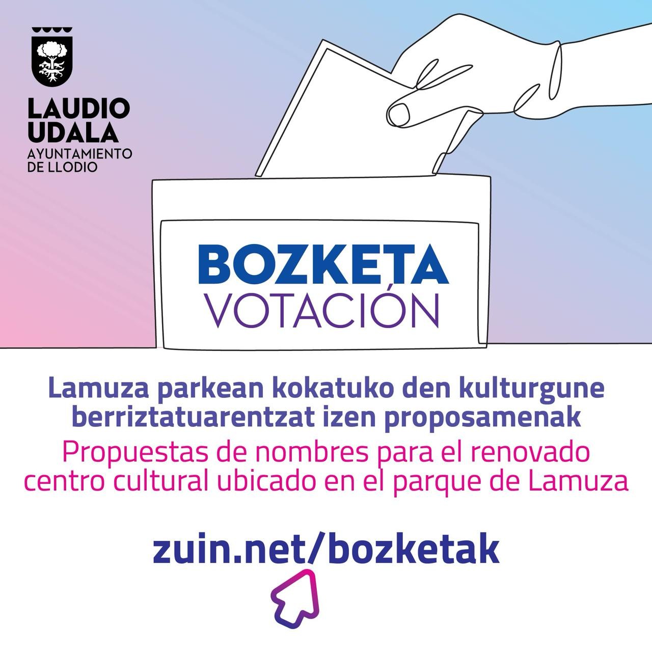 Laudiok kulturagune berriaren izena aukeratzeko bozketa herrikoia abiatuko du