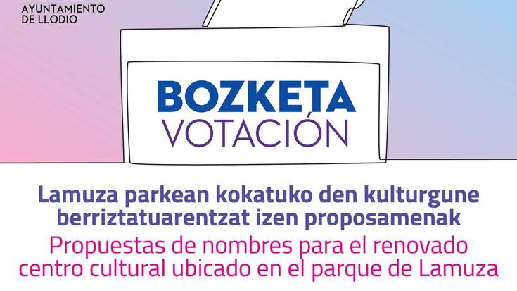 Laudiok kulturagune berriaren izena aukeratzeko bozketa herrikoia abiatuko du