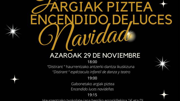 Gabonetako argiak piztea