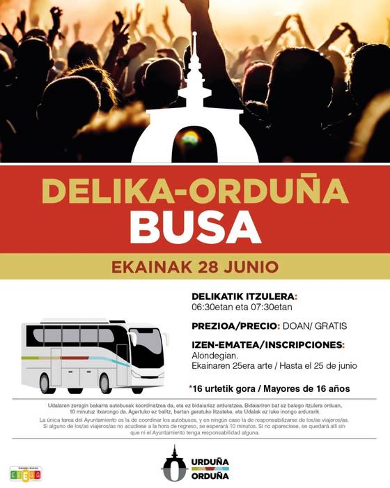 Delikatik itzultzeko autobusa