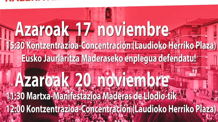 Maderas de Llodioko langileen mobilizazioa Amurrion