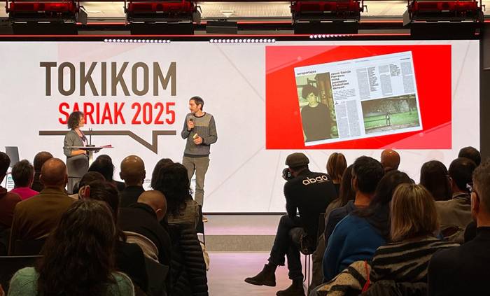 Tokikom Saria jaso du Aiaraldea Komunikabideak Jesus Garcia Ferreirori buruzko erreportajeagatik