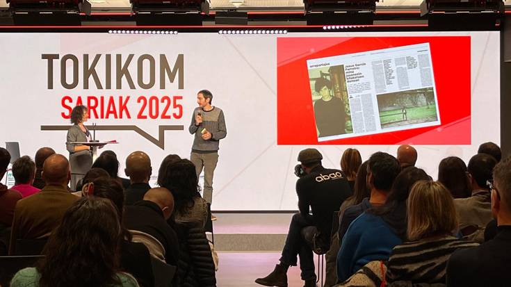 Tokikom Saria jaso du Aiaraldea Komunikabideak Jesus Garcia Ferreirori buruzko erreportajeagatik