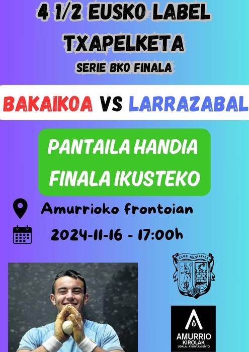 Iker Larrazabalen finala ikusteko pantaila handia