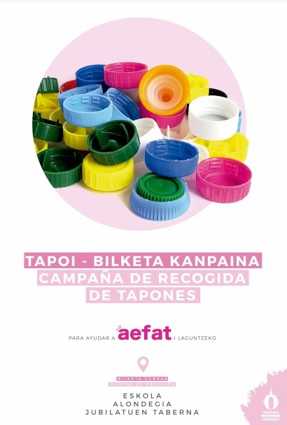 AEFAT laguntzeko tapoi bilketarekin bat egiten du Urduñako Udalak