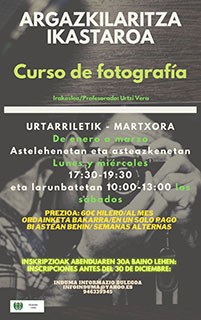 Argazkilaritza ikastaroa antolatu du Orozkoko Udalak