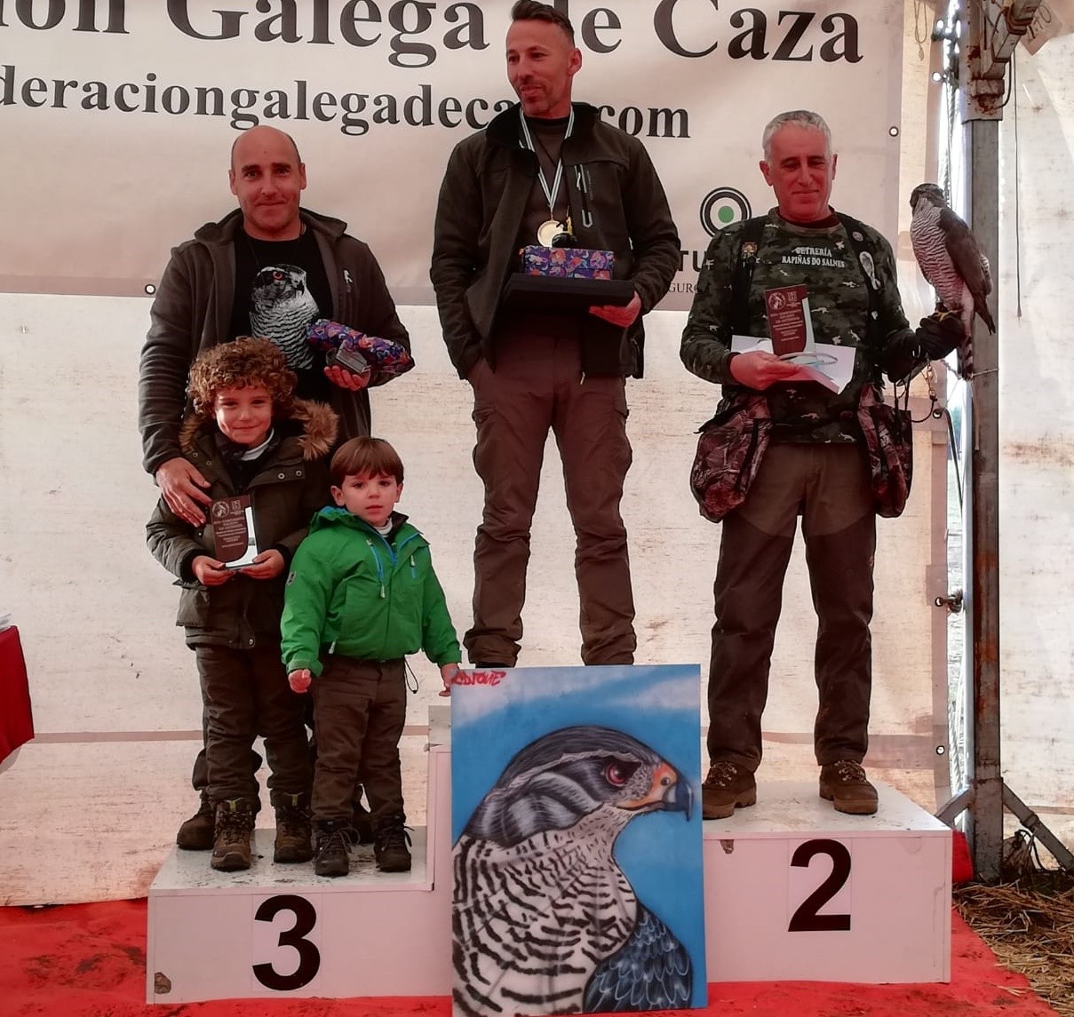 Victor Perezek birritan zapaldu zuen podiuma Galiziako Falkoneria Txapelketan