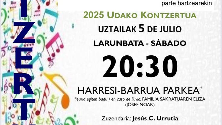 Santa Zezilia musika bandaren udako kontzertua