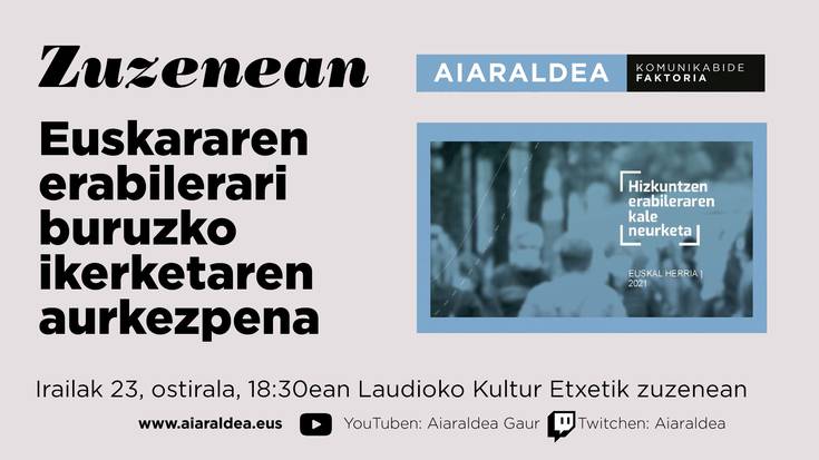 Euskararen Laudioko kale erabileraren neurketaren ondorioen aurkezpena