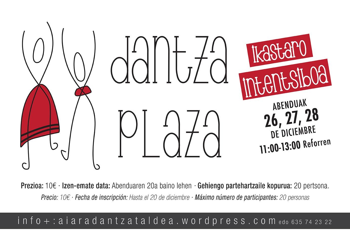 Dantza plaza ikastaroa eskainiko du Aiara Dantza Taldeak
