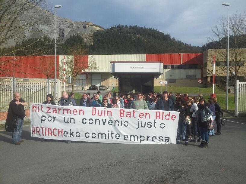 Artiach enpresako langileek lanuzteak iragarri dituzte