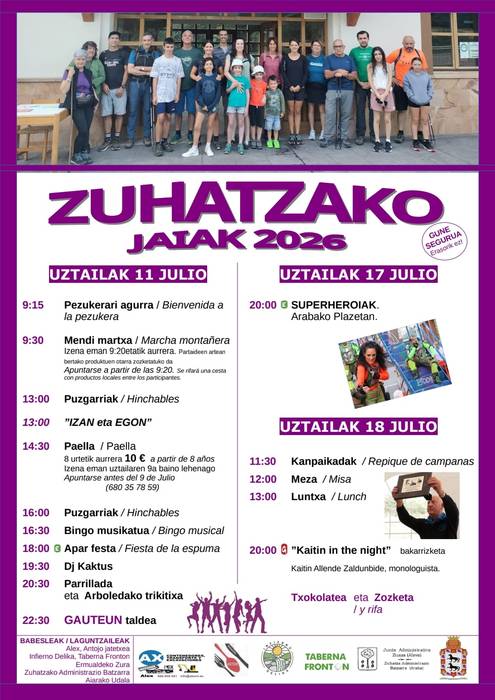 Zuhatzako jaiak