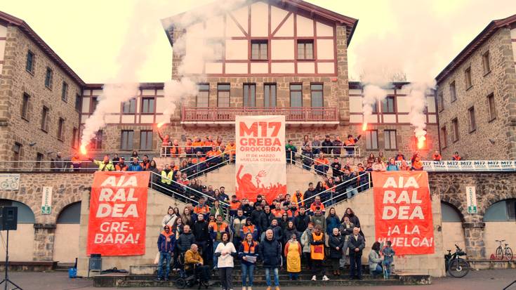 Martxoaren 17ko Greba Orokorrera batzeko Aiaraldean “arrazoiak soberan” daudela aldarrikatu dute