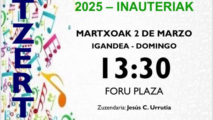 Santa Zezilia musika bandaren Inauterietako kontzertua