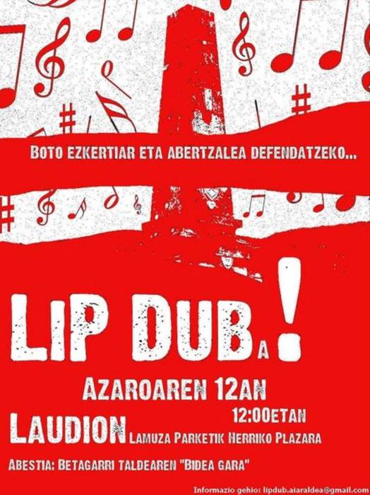 Lip Dub bat grabatuko dute bihar, boto ezkertiar eta abertzalea defendatzeko