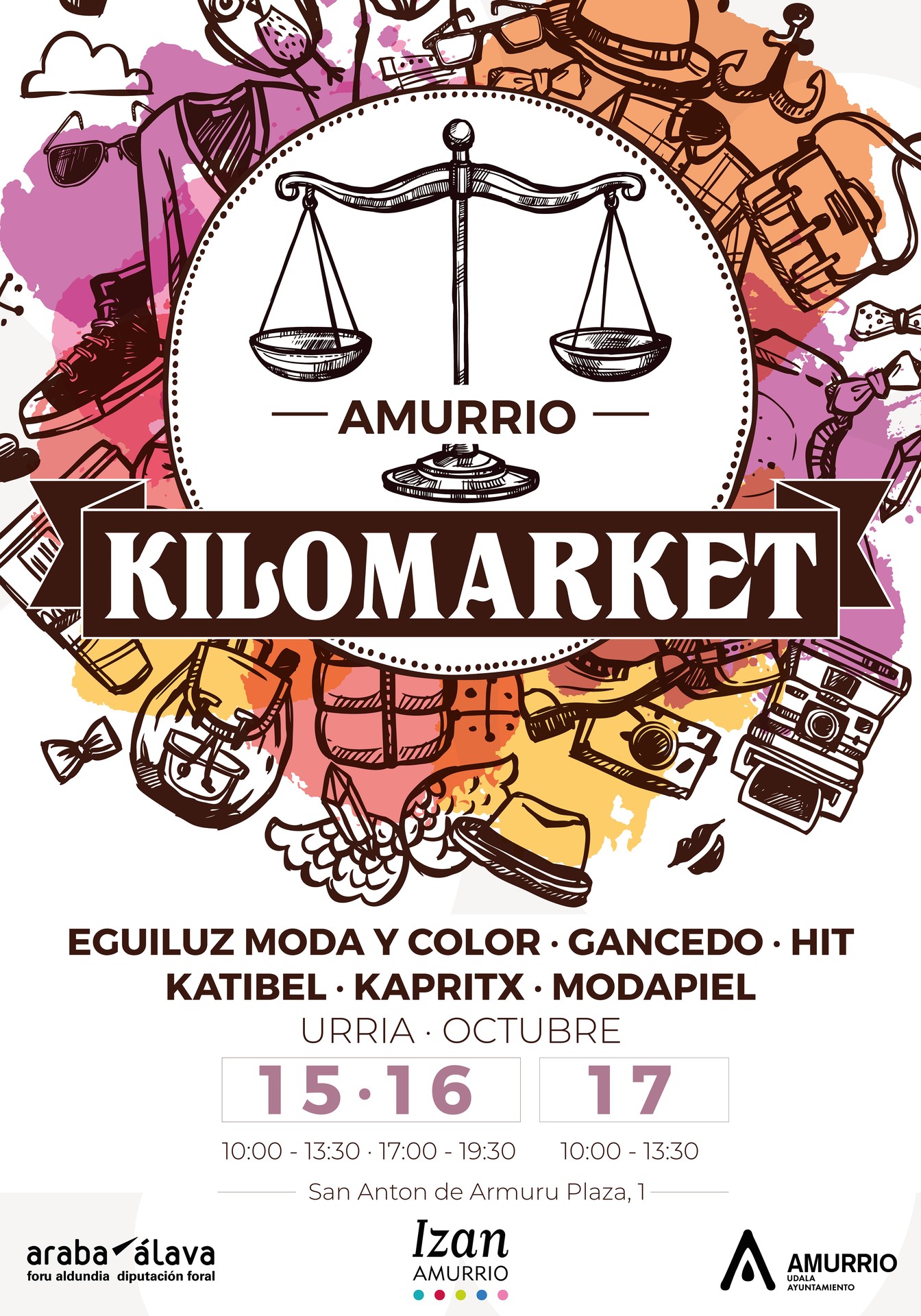 Amurriok ‘Kilomarket’ hartuko du hiru egunez, arropa kiloka saltzeko azoka