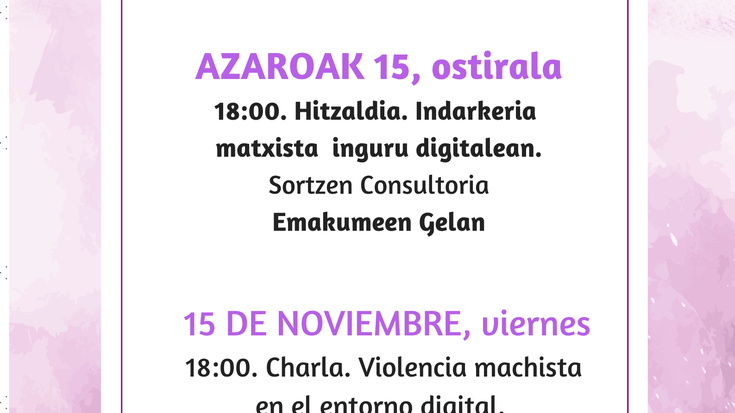 'Indarkeria matxista inguru digitalean'