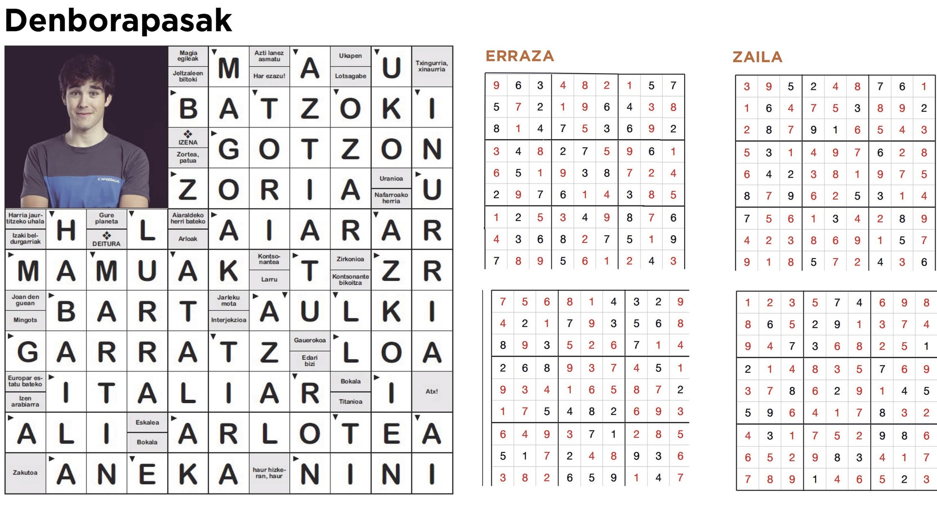 Aiaraldea Hemen hamabostekariaren 85. zenbakiko DENBORAPASEN-EMAITZAK