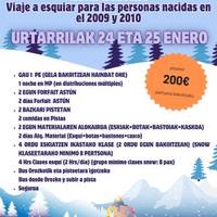 Izena emateko azken eguna 2009 eta 2010 urteetan jaiotakoentzako ski bidaian