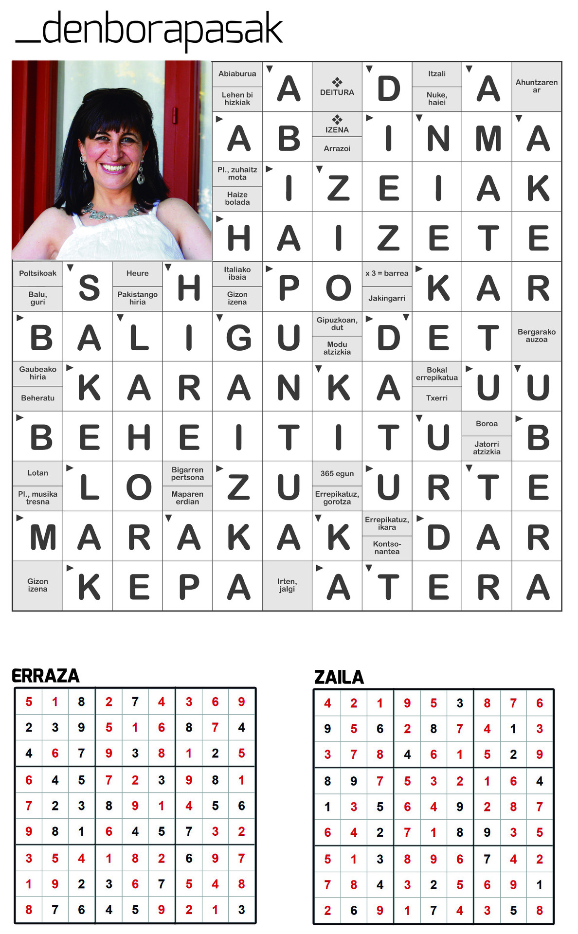 Aiaraldea Egunkariaren 64. zenbakiko DENBORAPASEN EMAITZAK