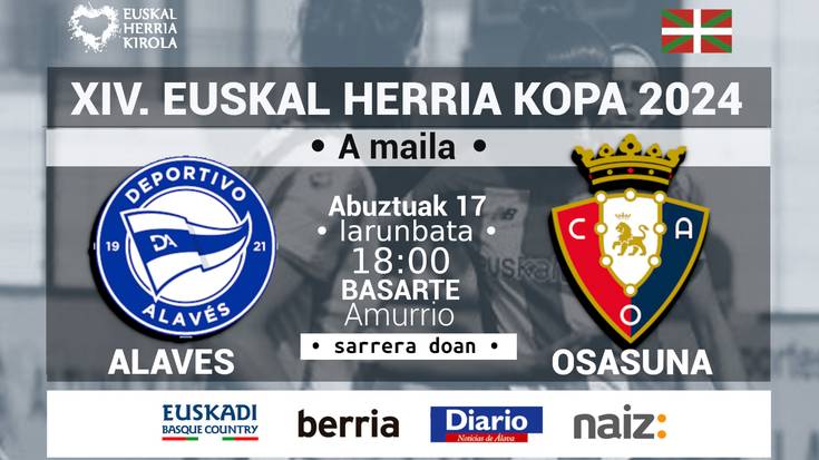 Alaves eta Osasunaren nesken taldeek jokatuko dute bihar Amurrion, XIV. Euskal Herria Koparen baitan