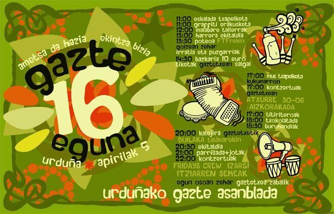 16. Gazte Eguneko egitaraua aurkeztu dute