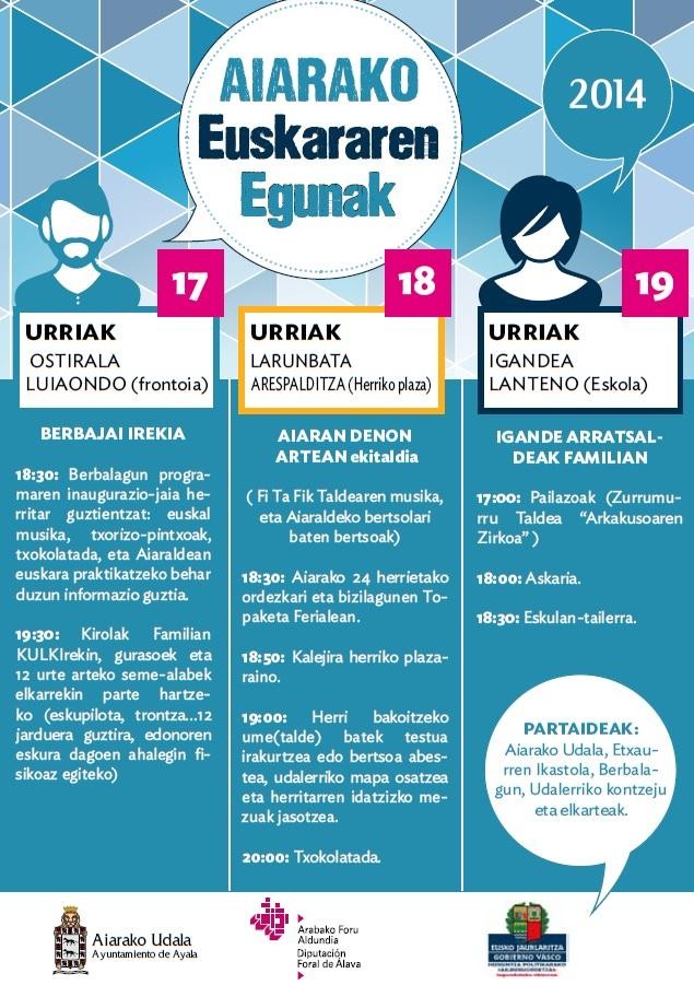 Aiarako Euskararen Egunak 2014