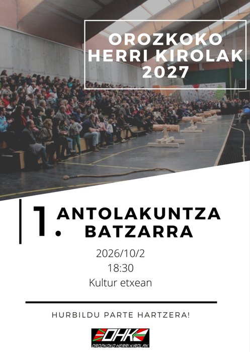 Orozkoko herri kirolak antolatzeko batzarra