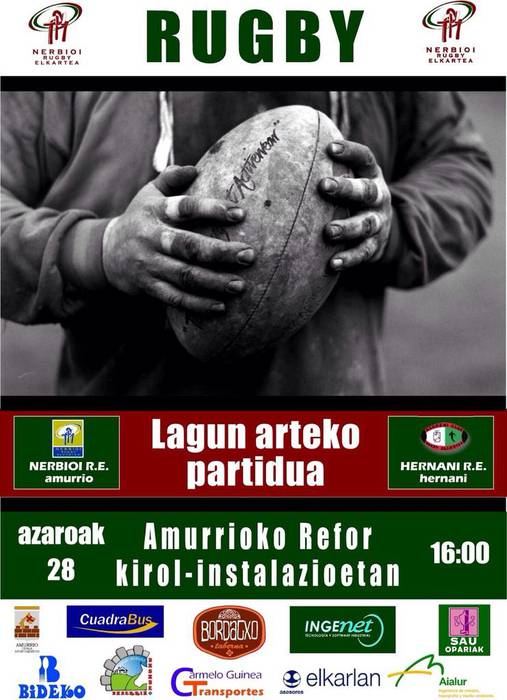 Rugby partida: Nerbioi R. E.-Hernani R. E.