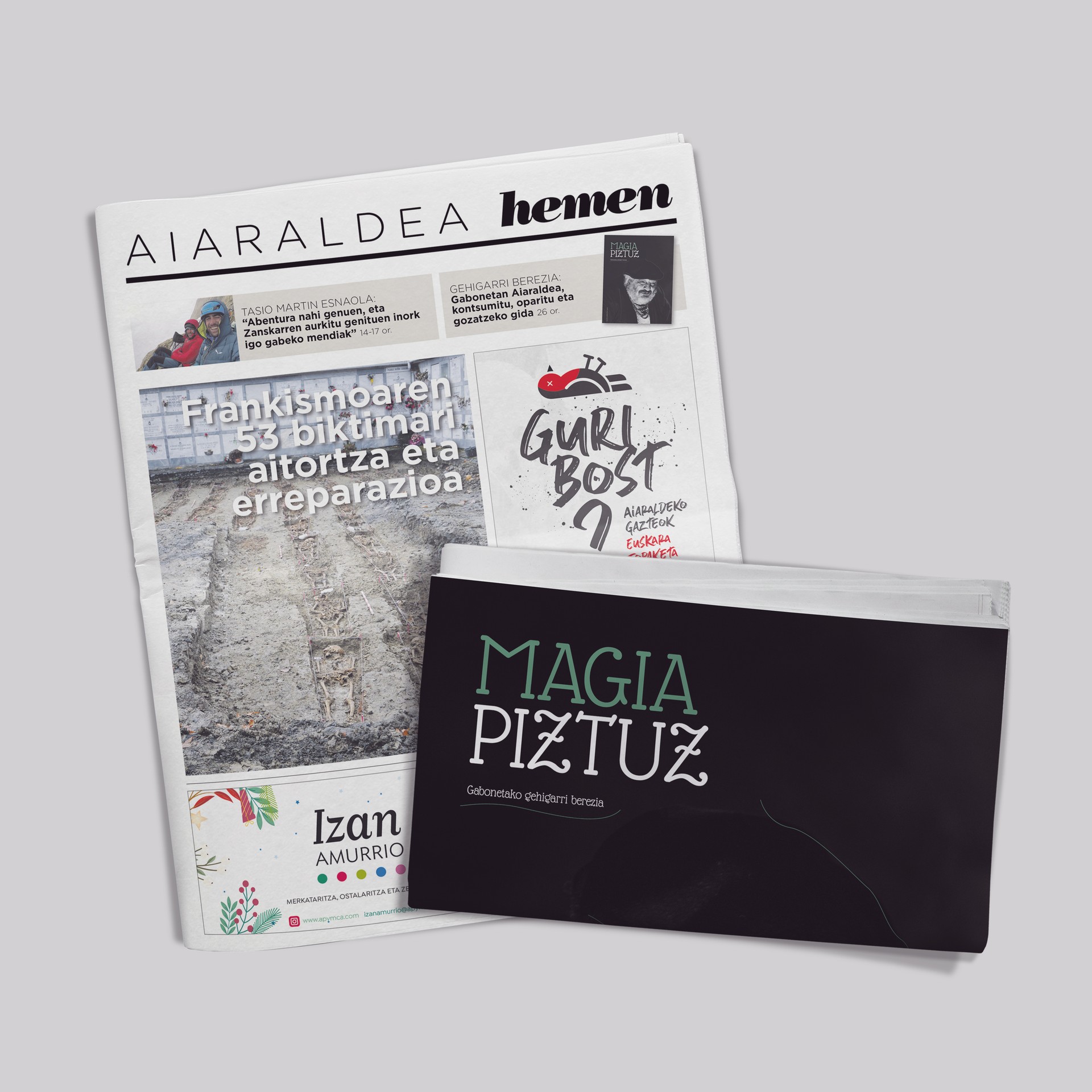 Kalean da Aiaraldea Hemen hamabostekariaren urteko azken zenbakia, Gabonetako gehigarri bereziarekin