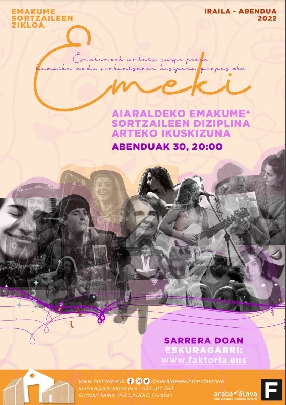 Eskualdeko 25 emakume* sortzaile baino gehiago oholtzaratuko ditu Faktoriako  'Emeki' ikuskizunak
