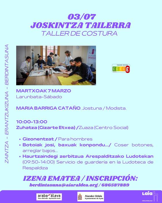 Joskintza tailerra gizonentzat