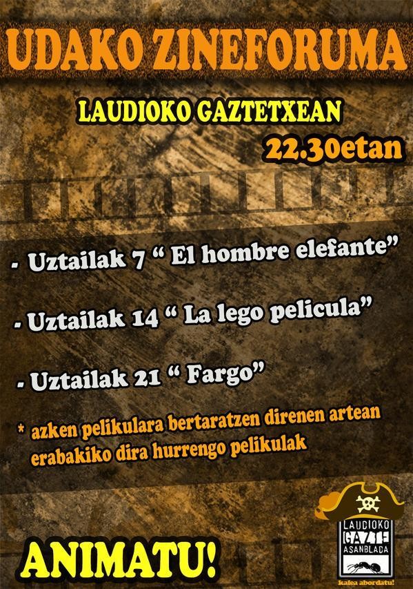 Zinema kalean, uztaila osoan zehar!