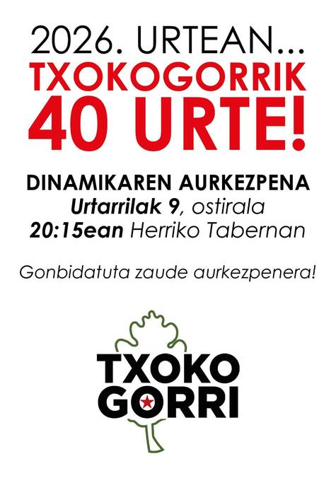 Txokogorrik 40 urte: Dinamikaren aurkezpena
