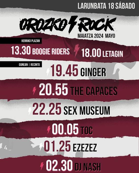 Orozko Rock: Larunbat gaua
