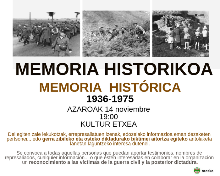 Memoria historikoa Orozkon