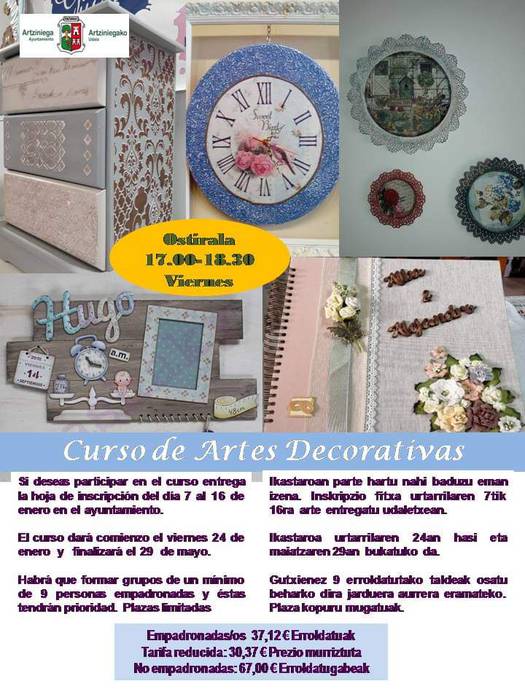 Dekorazio arteetarako ikastaroa