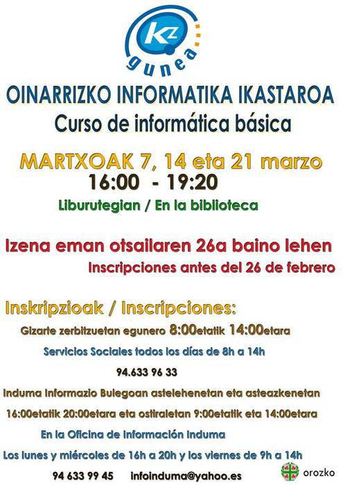 Oinarrizko informatika ikastaroa