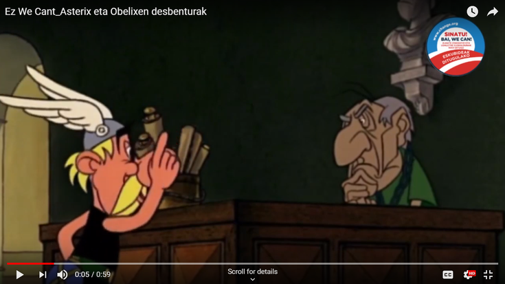 Ez we can´t: Asterix eta Obelixen desbenturak hizkuntza-eskubideak aldarrikatzeko